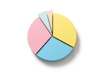 Colorful pie chart isolated on white background