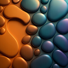 Glossy spheres form a colorful abstract background pattern of geometric bubbles, perfect for vector illustration or seamless wallpaper design