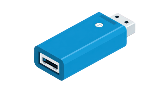 Blue Pixelated Usb Flash Drive