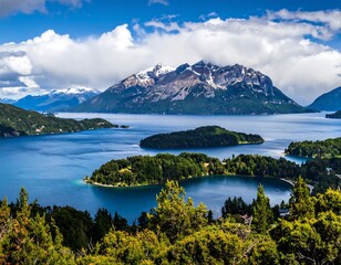 Panoramic lake vista