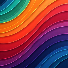Abstract colorful vector illustration with wavy rainbow lines and a blue and yellow spectrum backdrop for artistic design texture, colorful wave, graphic design, spectrum colors