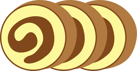 vector illustration of a chocolate cake