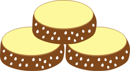 vector illustration of a chocolate cake
