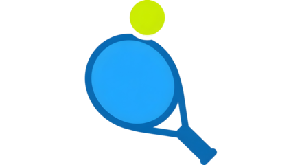 A Racket and Ball Graphic Representing Sports and Recreation, Perfect for Sporting Events and Recreational Activities