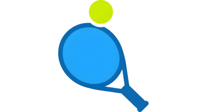 A Racket and Ball Graphic Representing Sports and Recreation, Perfect for Sporting Events and Recreational Activities