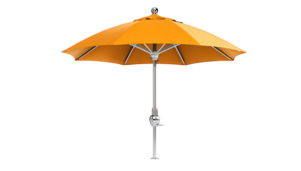 Orange Patio Umbrella on Transparent Background