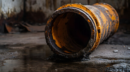 Professional Shot of Leaky Broken PVC Tubing