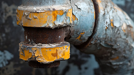 Rusty and Broken Sewer Pipe System