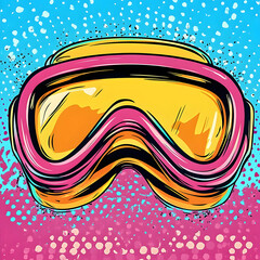 Modern Artistic Ski or Pilot Goggles