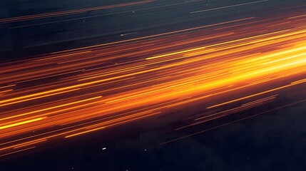 Dynamic Energy Light Trails Background in Vibrant Orange and Yellow