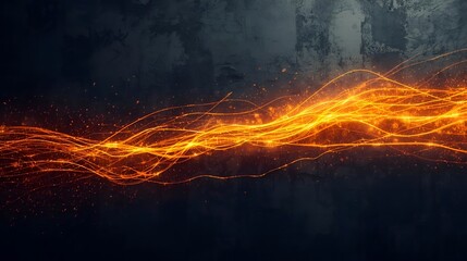 Dynamic Energy Light Trails Background in Vibrant Orange and Yellow