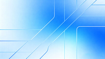 Fototapeta premium Blue gradient with white geometric lines