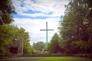 Monument of the old Himmelpforten monastery in Ense, Germany, close to Moehne River