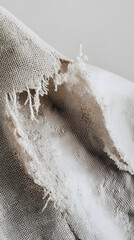 Distressed White Fabric Texture Detail