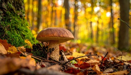 Forest Mushroom Autumnal Beauty.