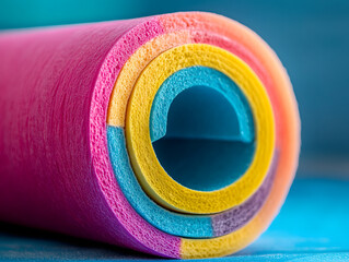 Abstract Pattern of Bright Woven Foam