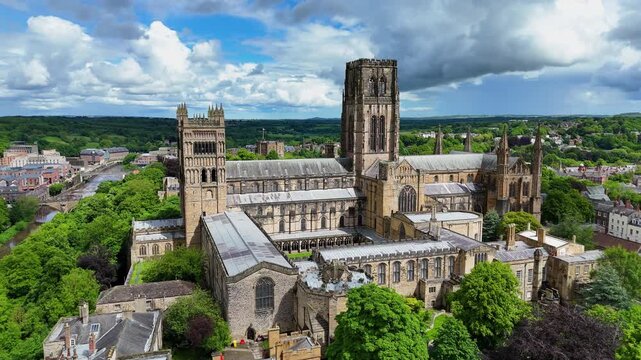 Aerial view Of Durham Cathedral, Northern England