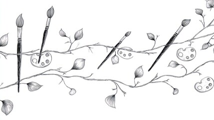 Artistic brush palette design