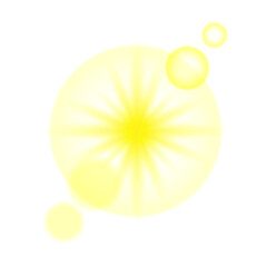 An abstract bright yellow organic shape with subtle textures on a Transparent Background
