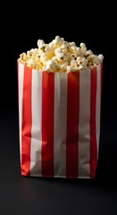 Popcorn in a paper bag,