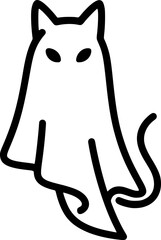 Cute Ghost Icon – Halloween Illustration