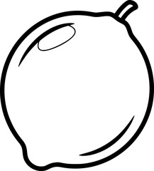 Pomelo Fruit Icon – Citrus Fruit Outline Illustration