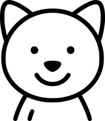 Bear Face Outline Icon