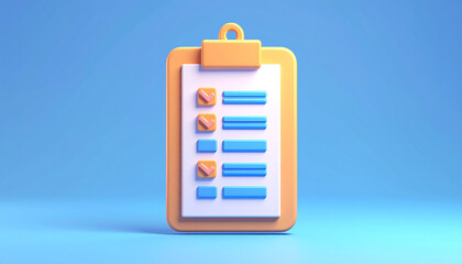 Exam 3d illustration
3