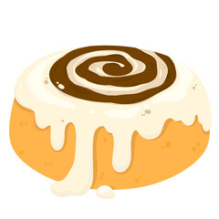 Cake roll, cozy autumn decoration , cute dessert 
