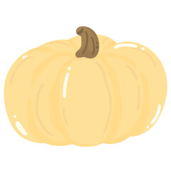 Yellow pumpkin, autumn decoration 
