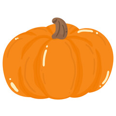 orange pumpkin, cozy autumn decoration 