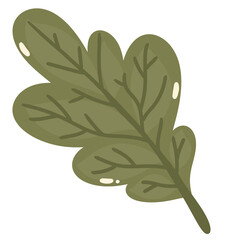 Green leaf , autumn element
