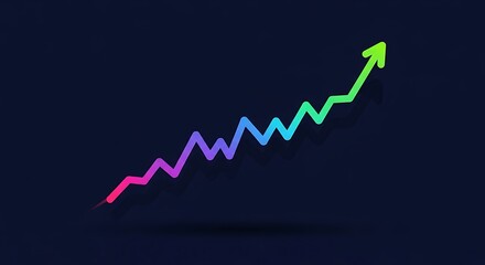 Colorful Abstract Financial Growth Chart Illustration