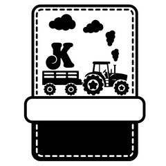 Tractor Alphabet Number Svg Vector