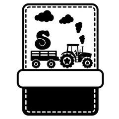 Tractor Alphabet Number Svg Vector