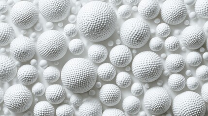 Abstract white textured sphere pattern