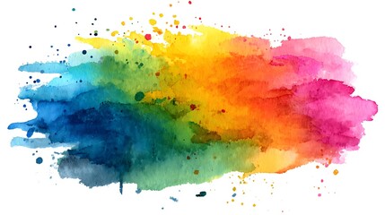 Fototapeta premium Watercolor rainbow splash, artistic background, creative texture1