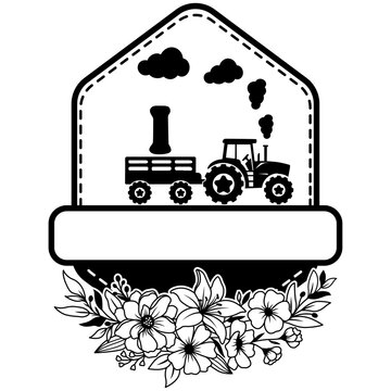 Tractor Alphabet Number Svg Cut File, Tractor Vector