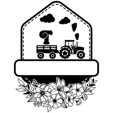Tractor Alphabet Number Svg Cut File, Tractor Vector