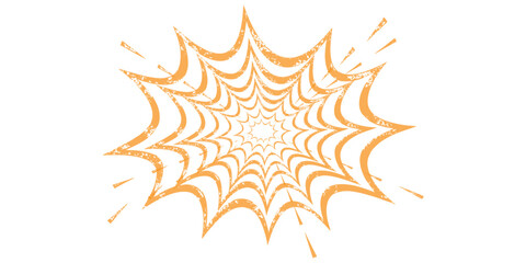 Delicate spiderweb glistens against a stark black backdrop, highlighting its intricate design. spiderweb threads stretch. Cobweb on transparent background, hanging spider web frame overlay effect. art