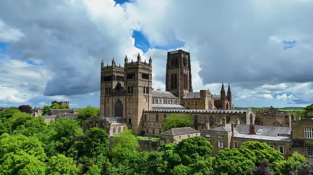 Aerial view Of Durham Cathedral, Northern England