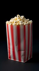 Popcorn in a paper bag,