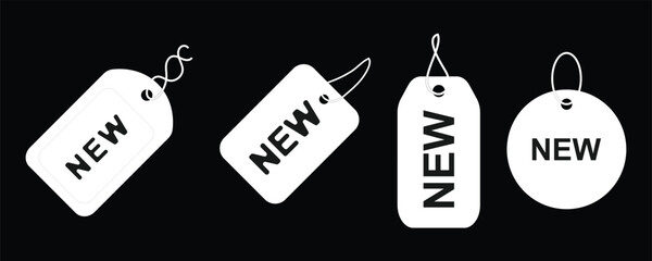 New tag symbol icon, new product, novelty, newest item. new badge vector icon . special offer tag.