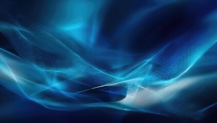 Obraz premium Intricate blue and white abstract design with flowing, wave-like lines and subtle highlights.