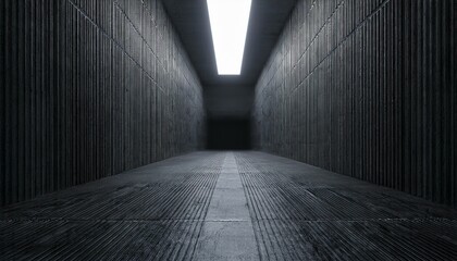 3d render of dark abstract concrete interior tunnel design with lighting abstract futuristic empty floor and room scifi corridor with light for showcaseroominteriordisplay productsmodern
