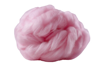 pink cotton candy, isolated on white background, 3d cloud texture