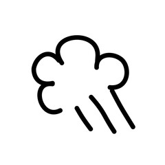 Cute hand-drawn doodle cloud puff, cartoon style smoke or comic explosion symbol.