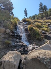 waterfall in the mountains