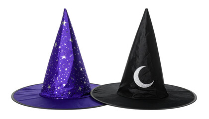 Fototapeta premium Wizard Hat Duo Bundle, Two Variations, isolated on transparent background.