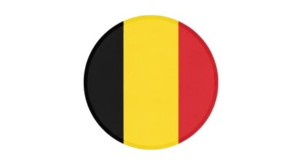Fototapeta premium Belgian flag on isolated on white background